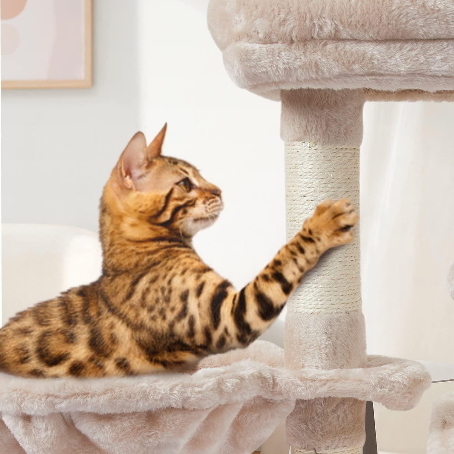 "Ultimate Play Haven for Your Furry Friend: Adorable Cat Tree with Scratching Posts, Jump Platform, and More!"