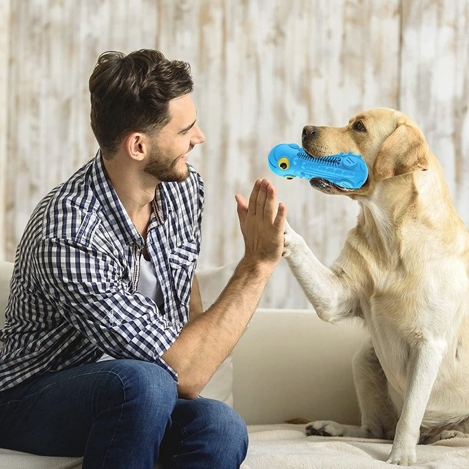 "Ultimate Chew Fun: Indestructible Dog Toys for Medium to Large Aggressive Chewers - Squeaky, Durable, and Perfect for Training, Teething, and Cleaning - Indoor and Outdoor Interactive Playtime for Your Furry Friend!"